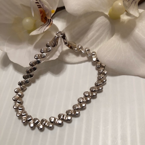 925 Sterling Silver San Marco Bracelet 6.75” - Picture 4 of 8